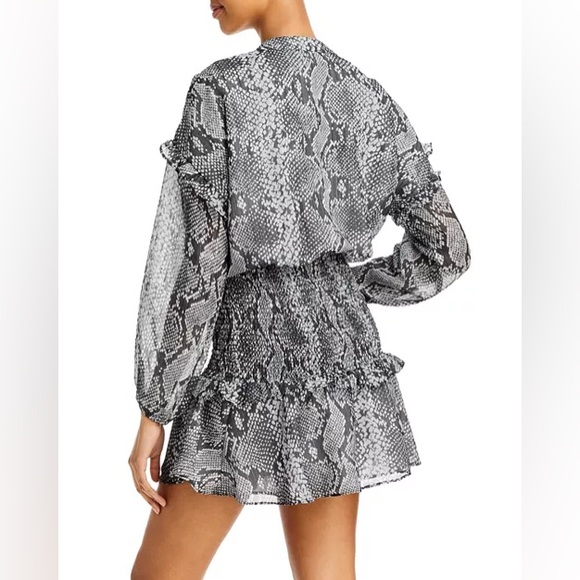 Aqua animal print mini dress - Picture 3 of 8